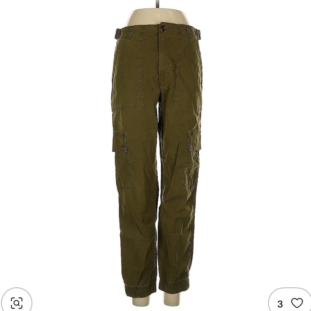 Anthropologie Green Cargo Pants